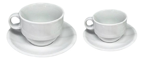 Taza Cafe Porcelana Blanca 90ml C/plato  - 740706