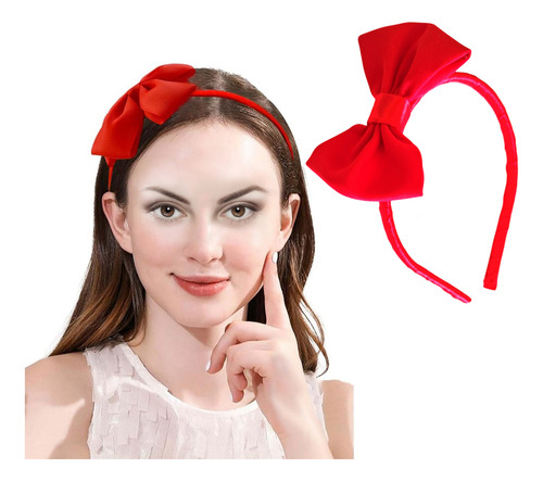 Vincha Nena De Blancanieves Con Moño Moda Rojo