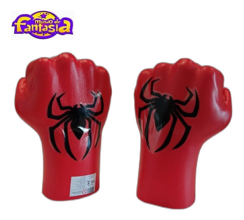 Imagem 3 de 9 de Soco Mão Plástico Infantil Homem Aranha Marvel C/ 2 Luvas