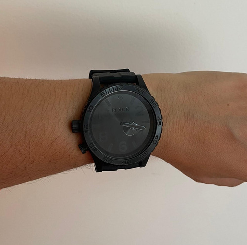 Relógio Nixon 51-30 Masculino Preto Silicone Pulseira Preto Preto Preto (Usado)