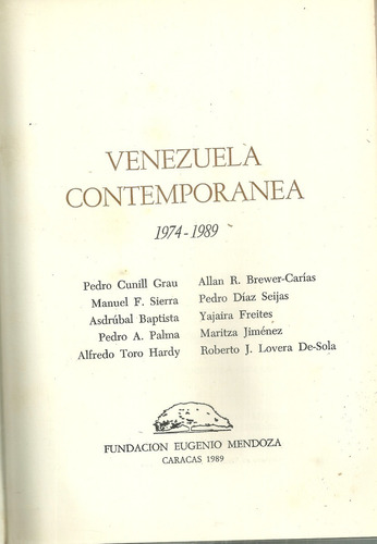 Venezuela Contemporanea 1974-1989 #15