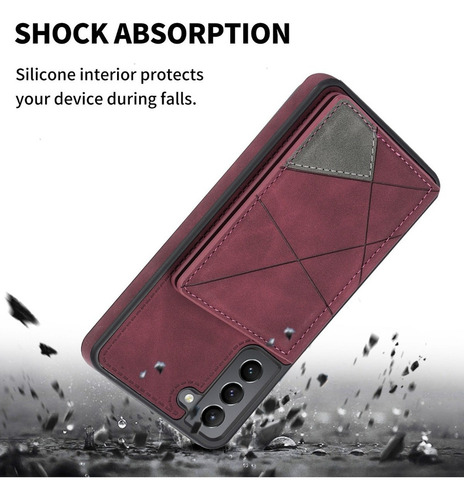 B Funda De Tarjeta Wallet For Samsung S21 Fe S21 Ultra Plus