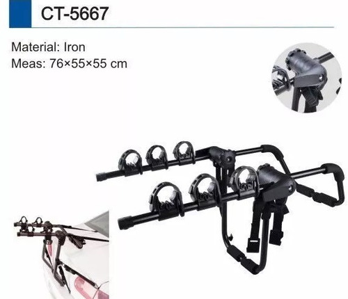 Porta Bicicleta De 3 Bicicleta Para Auto Cualquier Tipo