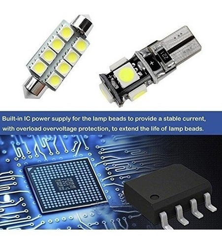 Imagen 5 de 6 de Para Vw Volkswagen Golf5 Mk5 Gti Led Luces Interiores Jetta