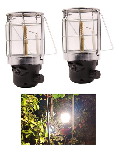 Lámpara De Linterna De Gas De Doble Libre De 2 Piezas, Luz