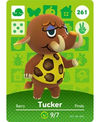 Tucker - Tarjeta De Amiibo De Nintendo Animal Crossing Happy