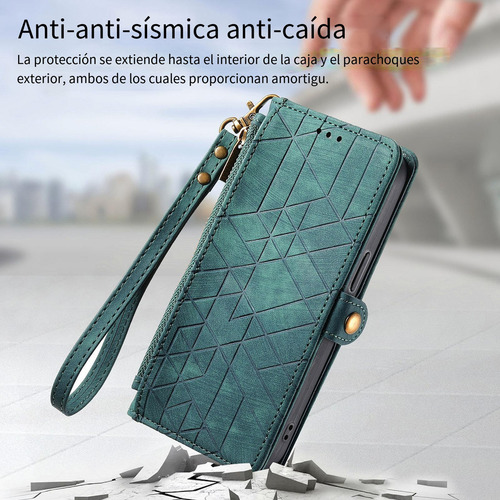 Funda Para Samsung Galaxy A05/a05s/a12 5g, Pulsera De Piel Con Cremallera, A Prueba De Golpes, Funda Protectora