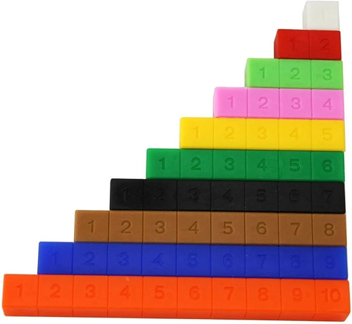 Regletas Cuisenaire Plástica Numerada X100 Matemáticas Niños