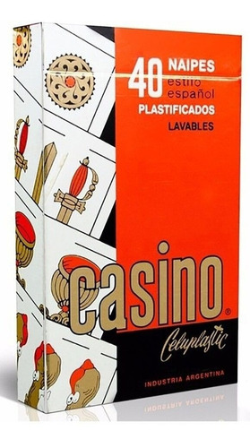 Naipe Casino X 40 Cartas Plastificadas Original 