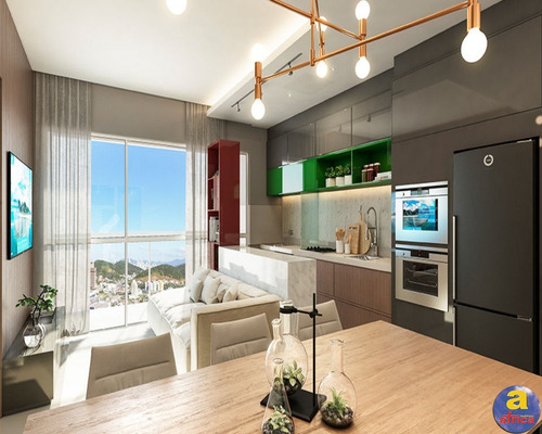 Imagem 11 de 14 de Ótimo Apartamento 2 Quartos Sendo 1 Suíte, 1 Vaga De Garagem Na Praia Brava Em Itajaí/sc - Imobiliária África - Ap00617 - 69879492
