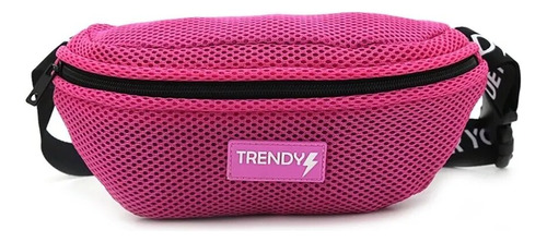 Riñonera Mujer Deportiva Trendy Ajustable Urbana Mesh Moda Color Fucsia