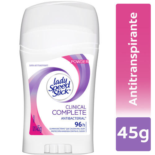 Antitranspirante Lady Speed Stick Clinical Complete 45 G Fragancia Lady Speed Stick Powder