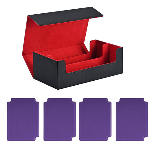 Caja De Baraja De Cartas, Caja De Negro Rojo Púrpura