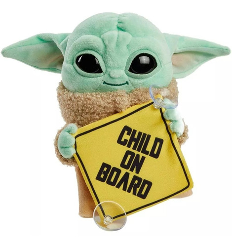 Peluche Star Wars Baby Yoda Con Letrero Child On Board