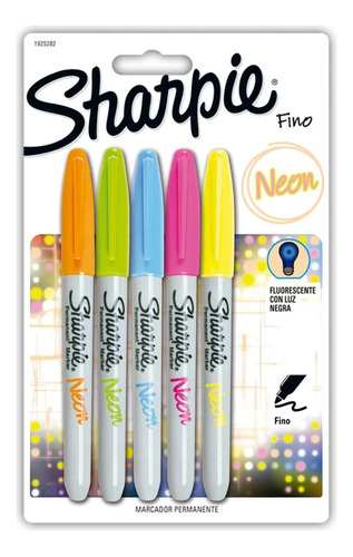 Marcadores Permanentes Sharpie Neon 5pzs Colores Oferta  