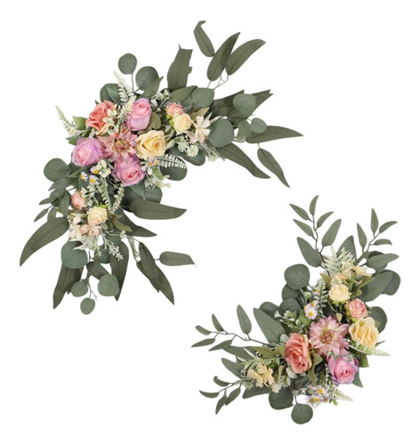 2x Arreglo Floral De Boda, Adorno De Decoración Púrpura