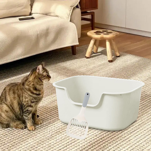 Con Caja De Arena Para Gatos De Lado Alto Para Todo Tipo De