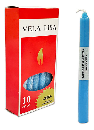 Vela Lisa Y Esotéricas Vela Celeste /ambienteyaromas