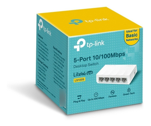 Switch Red Tp Link Ls1005 5 Puertos 10/100m
