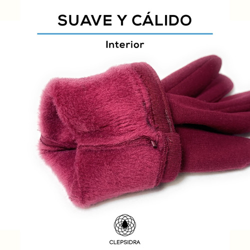 Imagen 6 de 9 de Guante Mujer De Tela Para El Frio Para Pantallas Táctiles