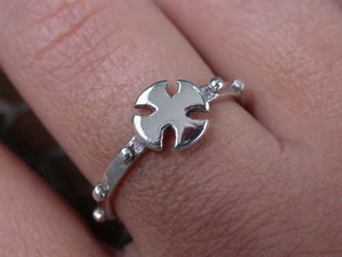 Imagen 3 de 3 de Luli Oferta Anillo Plata 925 Rosario Vazco Unisex