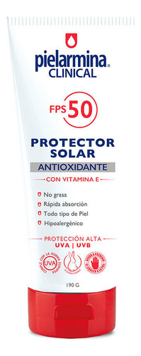 Protector Solar Fps 50 Con Vitamina E 190 G Pielarmina Clini