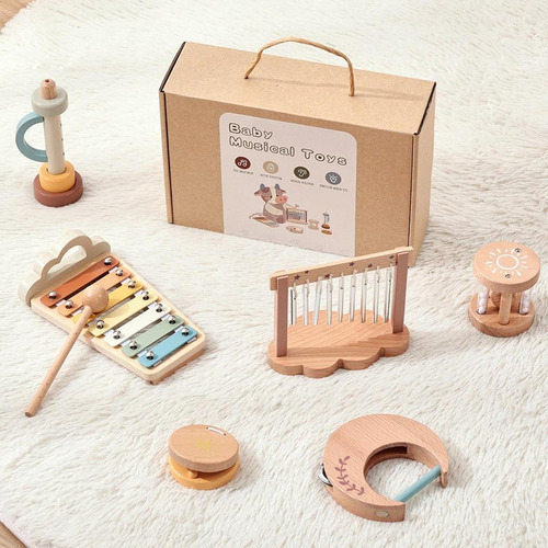 6 Piezas De Instrumentos Musicales Para Bebés, Juguetes De