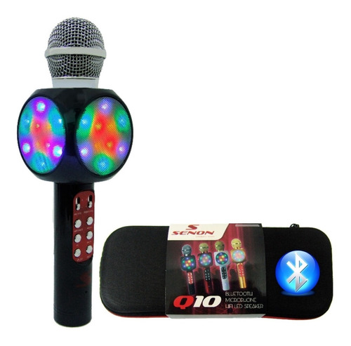 Microfono Portatil Senon Q10 Parlante Bluetooth Usb Sd Fm