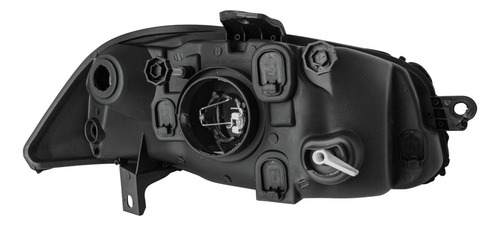 Par Farol Principal + Lâmpada Fiat Siena G4 09 10 À 15 Preto