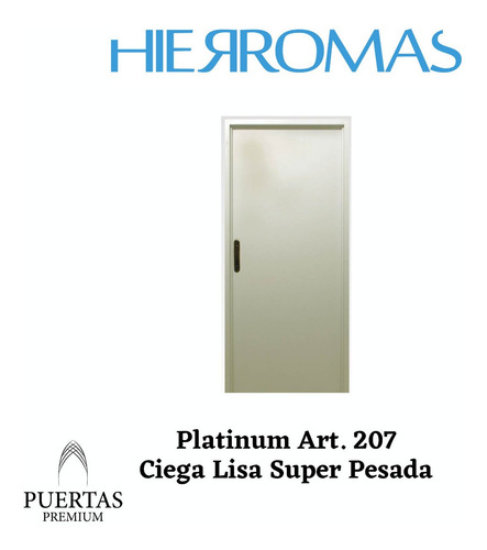 Imagen 2 de 4 de Puerta Exterior Hierromas Platinum Pesada 90x200 Art. 207