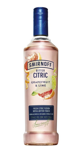 Vodka Smirnoff Bitter Citric Grapefruit & Lima X 700 Ml X 6u