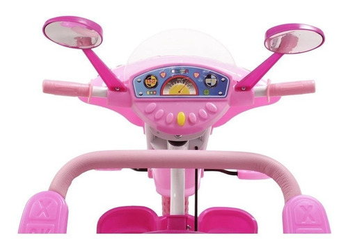 Triciclo Velotrol Infantil Bebe Motoca - Rosa + Empurrador