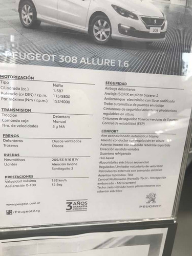 Peugeot 308 1.6 Allure Hdi 2020- Ant. $1750 Y Ctas
