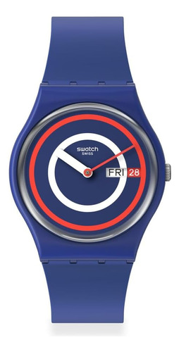 Reloj De Cuarzo Swatch Big Bold Biosourced Lacado En Azul To
