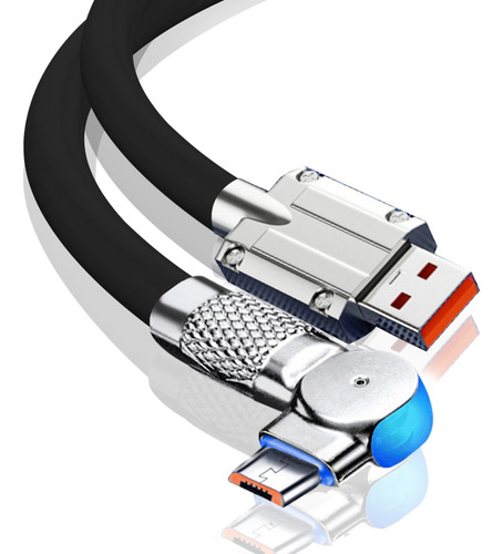 Cabo Usb De Carregador Compativel Com Micro Usb V8 Cor Preto