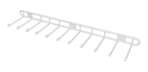 Cinteiro De Parede 1,0m - Kit C/ 03 Unid