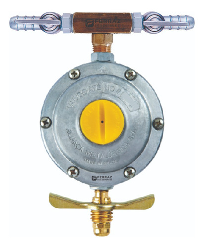 Regulador Registro 2 Dupla Saida P/ Gas P/ Botijão