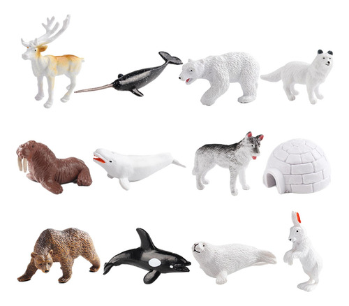12x Juego De Desarrollo De Juguetes De Animales Árticos