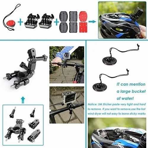 Imagen 5 de 7 de Kit De Accesorios Cámara De Acción 50 En 1 Para Gopro Héroe