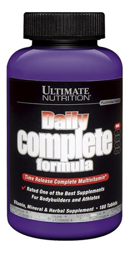 Multivitaminico Daily Complete Ultimate Nutrition 180 Tabs Sabor No tiene