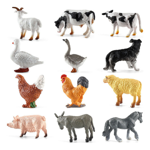 Maqueta De Animal De Granja De 12 Piezas