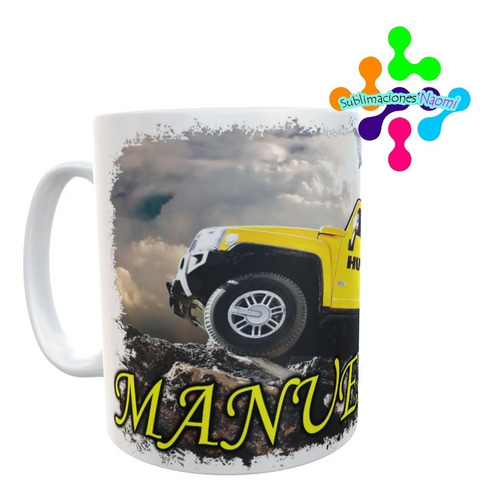 Taza Hummer Amarilla Personalizada