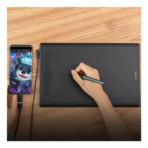 Tableta De Dibujo Huion Inspiroy H610x Tableta De Gráficos Y