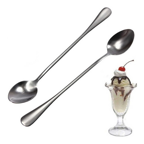 cuchara de té para azúcar helado Adanse Juego de 12 cucharas redondas de café de acero inoxidable postre cuchara cuchara de sopa dorado 