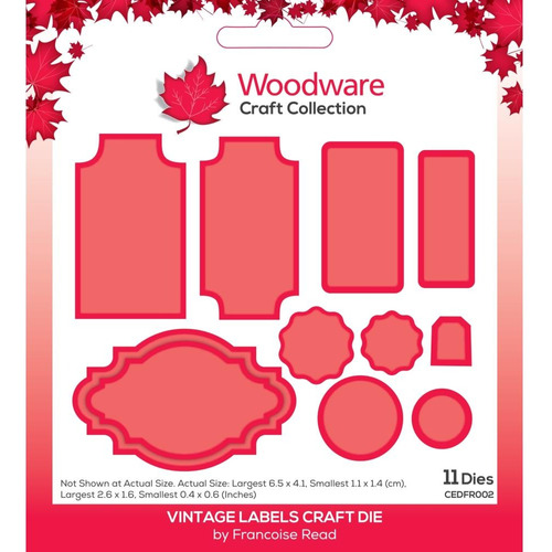 Scrapbooking Set Troqueles Woodware Vintage Labels Etiquetas