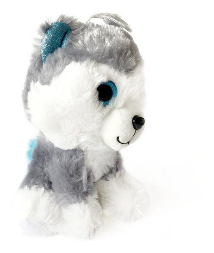 Perro Peluche Lobo Siberiano Ojos Grandes Brillante Amigos