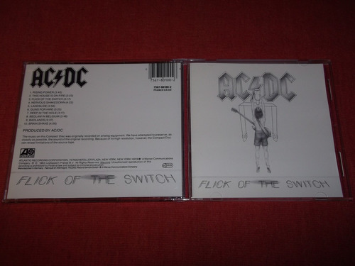 Ac/dc - Flick Of The Switch Cd Alemania Ed 1990 Mdisk