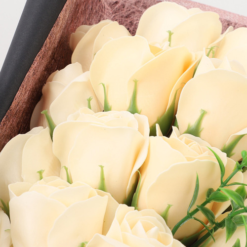 18 Piezas Flor Rosa Artificial Para Champán Día San Valentín