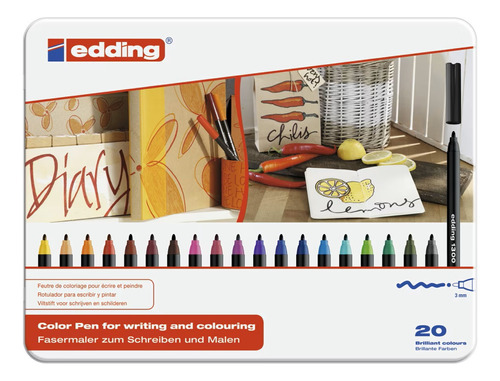 Set Marcador Para Colorear Surtidos Edding 1300 X 20 Uds