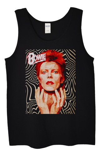 Polera Musculosa David Bowie Face Vintage Ar Pop Abominatron